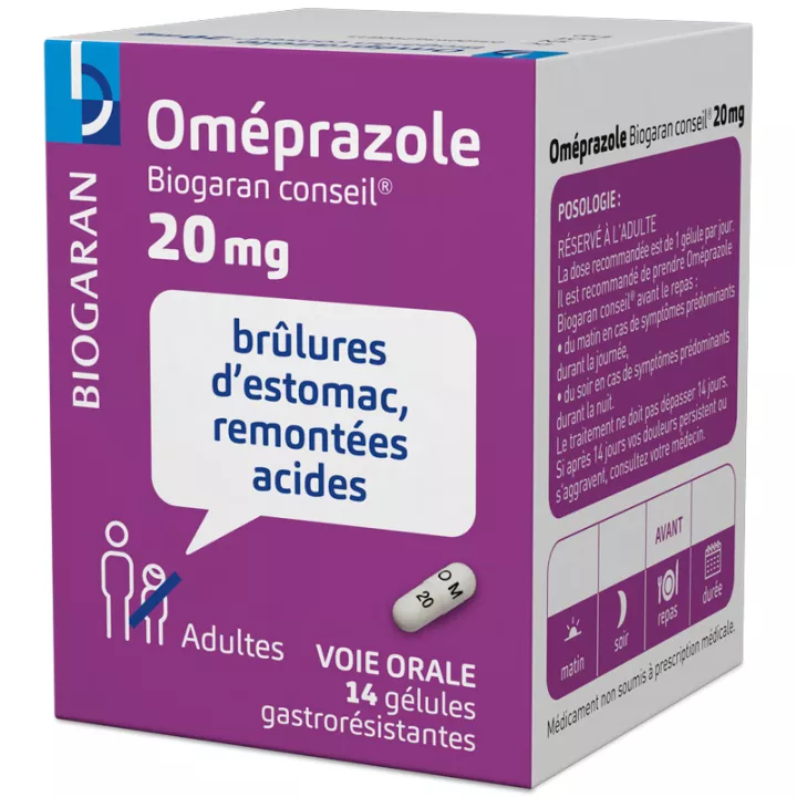 Oméprazole 20 mg Biogaran Conseil 14 gélules