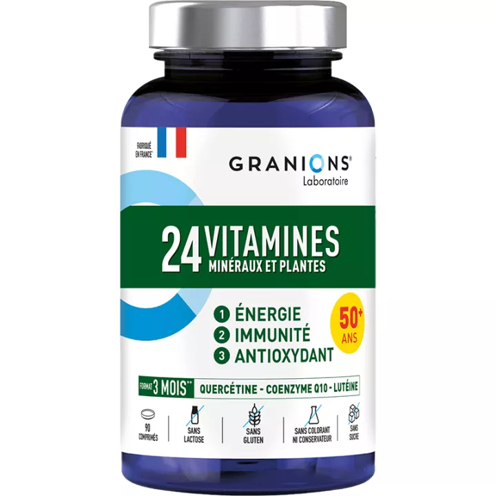 Granions 24 Vitamine Senior Energie Immunität Antioxidantien 90 Tabletten