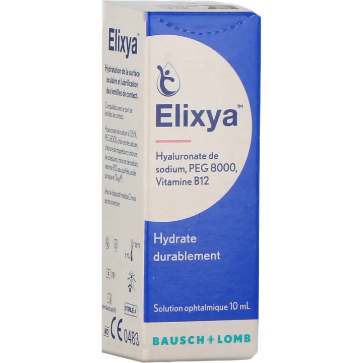 Elixya Colirio Hidratante con Vitamina B12, 10 ml