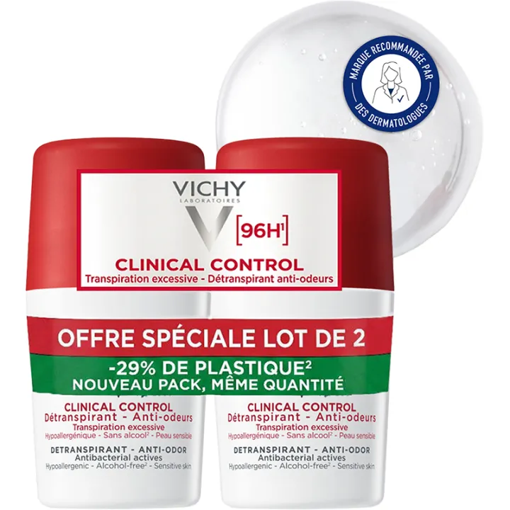Vichy Clinical Control Détranspirant Anti-Odeurs 96 h Roll-On 50 мл