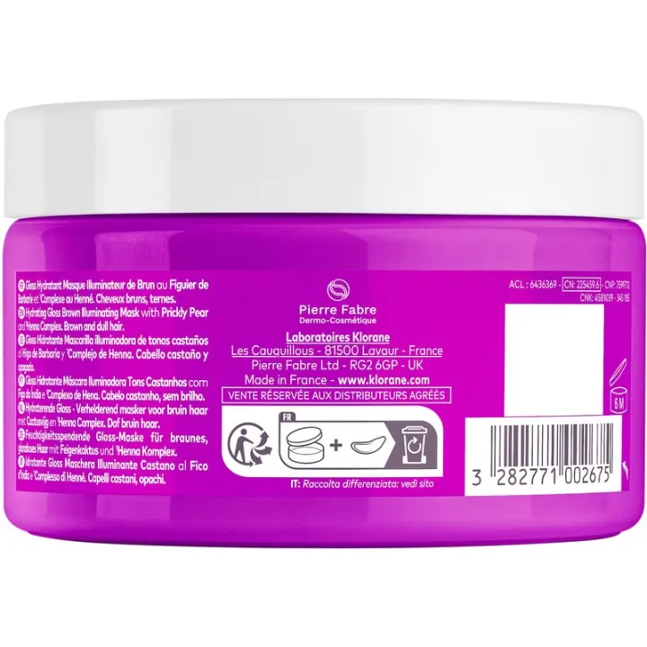 Klorane Gloss Hydratant Masque Illuminateur de Brun 250 ml
