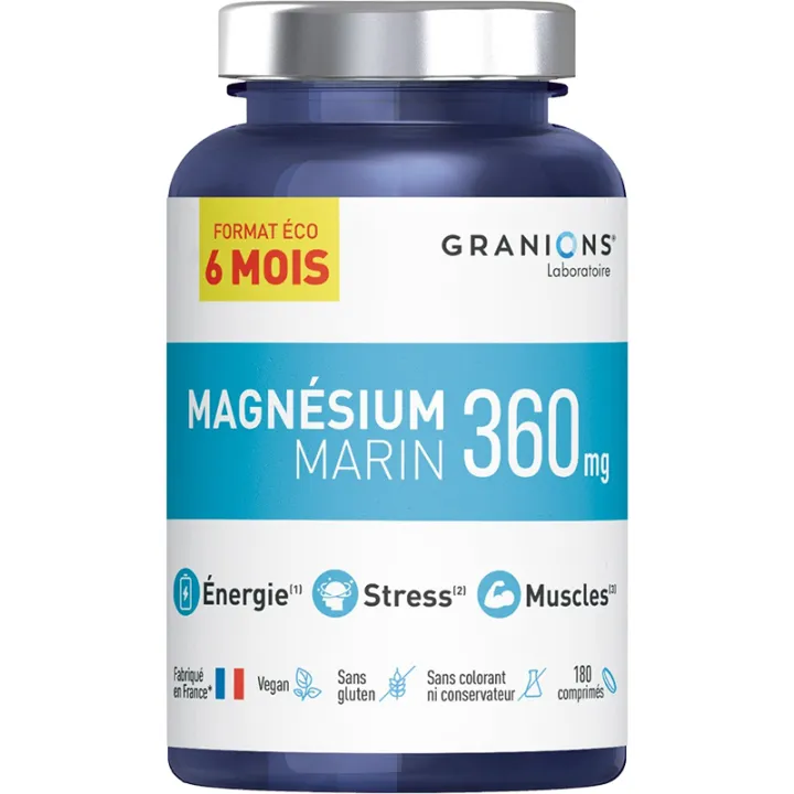 Magnesio Marino Granions 360mg 180 comprimidos