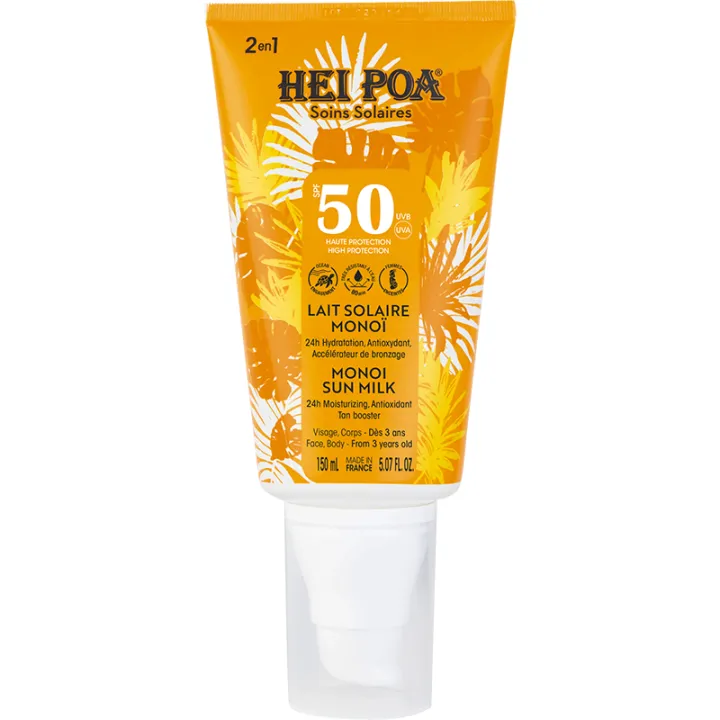 Hei Poa Lait Solaire Monoï SPF50 150 ml