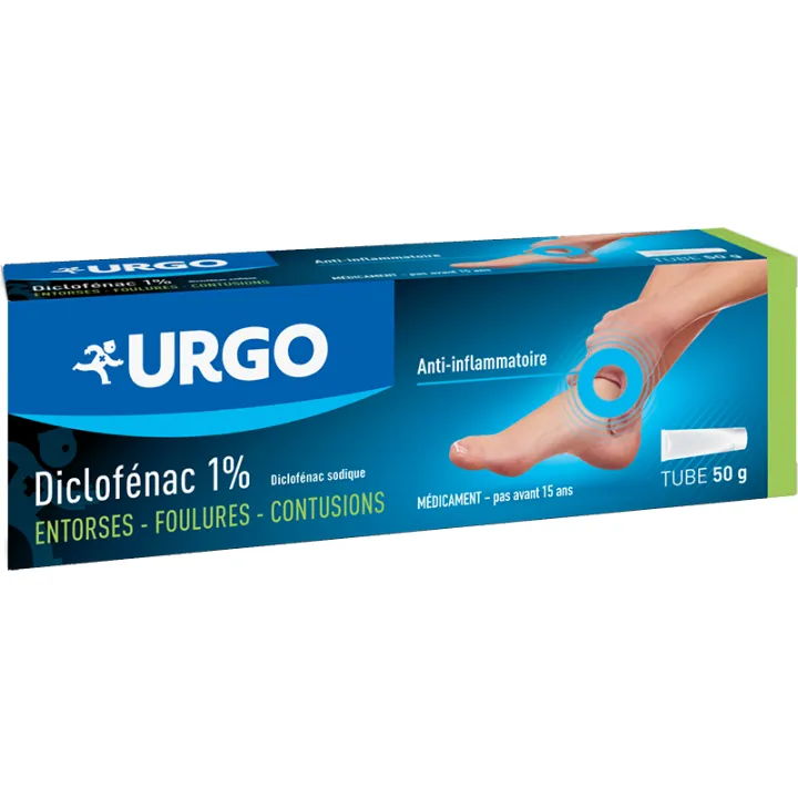 Urgo Diclofenac 1% Gel Entorses Distensões Contusões 