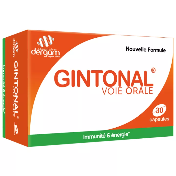 Geléia real ginseng GINTONAL 30 cápsulas Fadiga