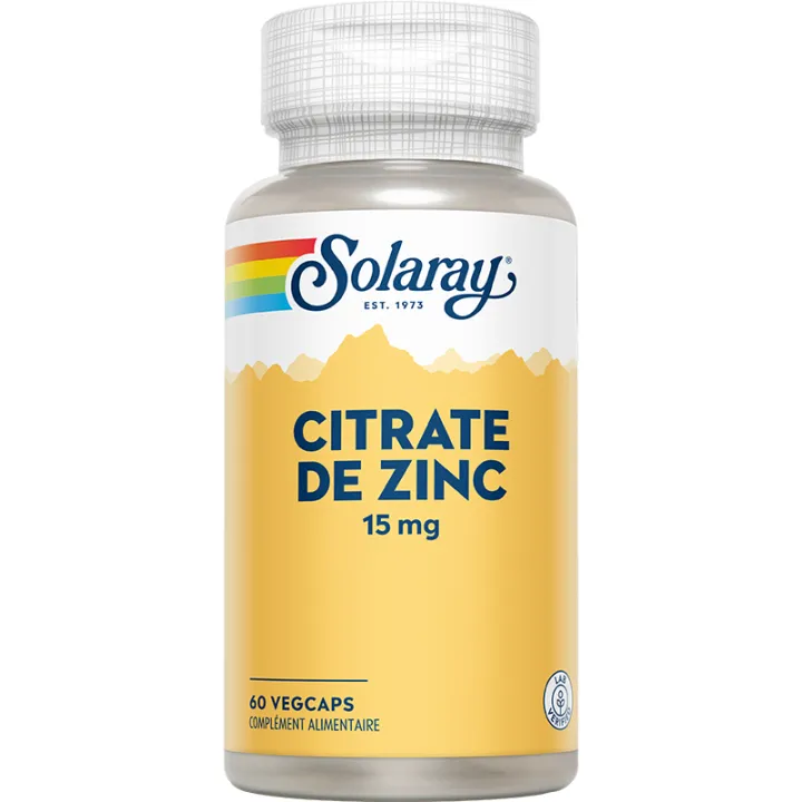 Solaray Zinc Citrate 15 mg 60 capsules