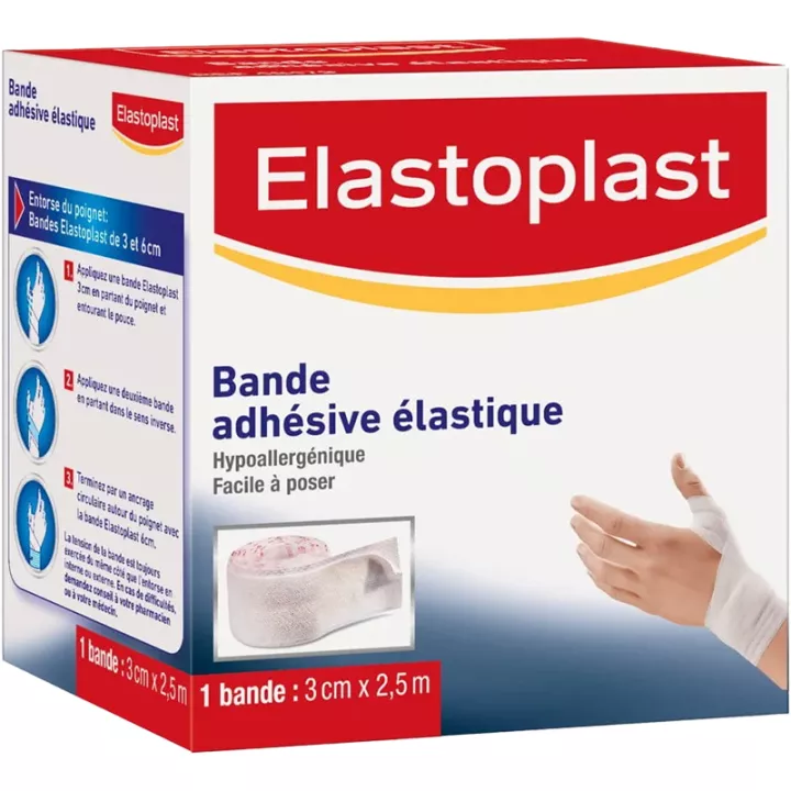 Faixa adesiva elástica desportiva Elastoplast 3 ou 6 cm