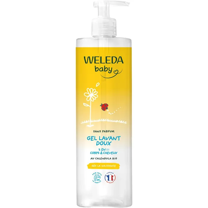Weleda Baby Calendula parfümfreies Waschgel für Körper und Haare
