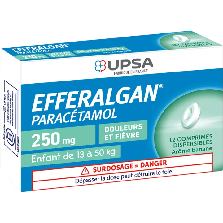 EfferalganMed 250 mg Paracetamol Dor e Febre Crianças