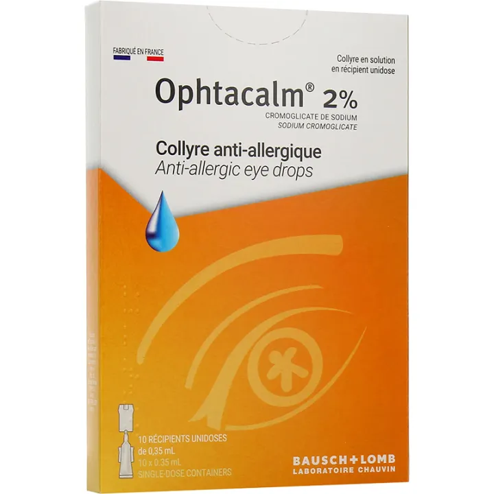 Bausch+Lomb Ophtacalm 2% Anti-Alérgico Colírio 10 doses individuais
