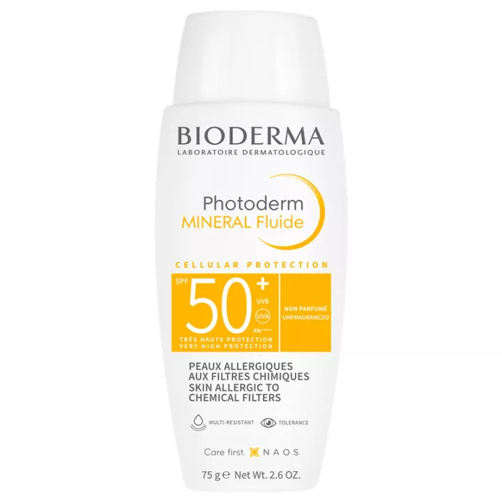 Bioderma Photoderm Mineral Fluid Spf50+ Allergische Huid 75g