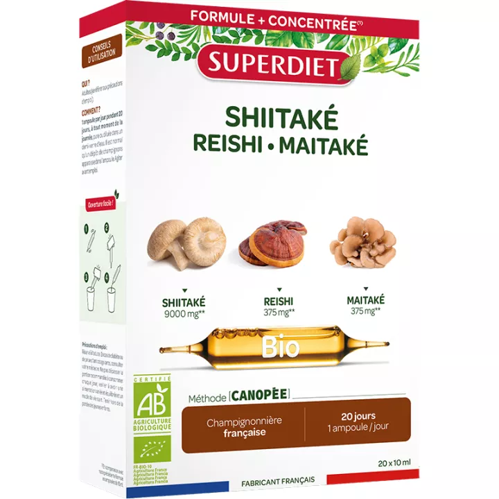 Superdiet Shiitake+ Bio 20 Ampullen