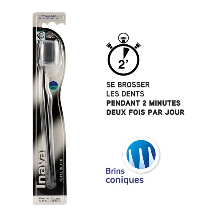 Cepillo de dientes Inava Total Black