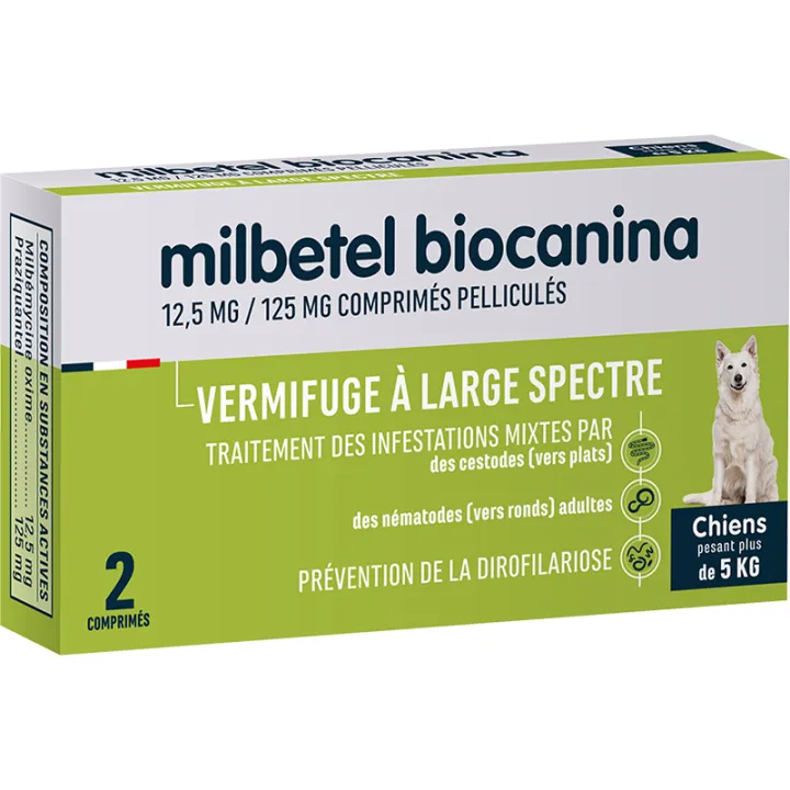 Biocanina Milbetel Vermifuge Dog 2 tablets