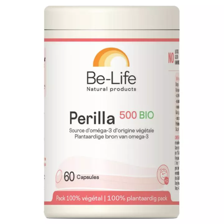 Be-Life Perilla 500 Biologische bron van Omega 3 van plantaardige oorsprong