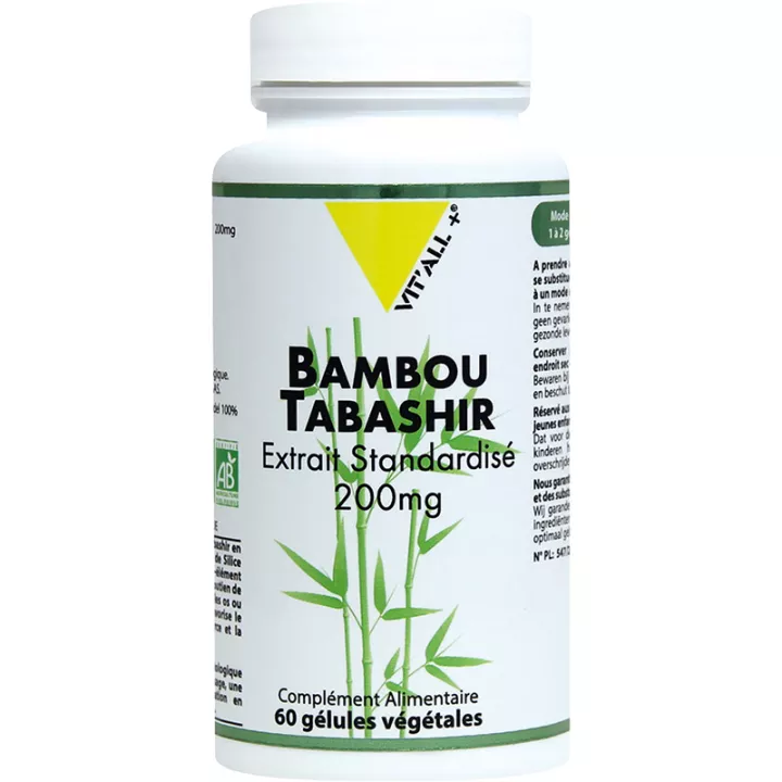 Vitall+ Bambus Tabashir Bio 200mg Standardisierter Extrakt 60 vegetarische Kapseln