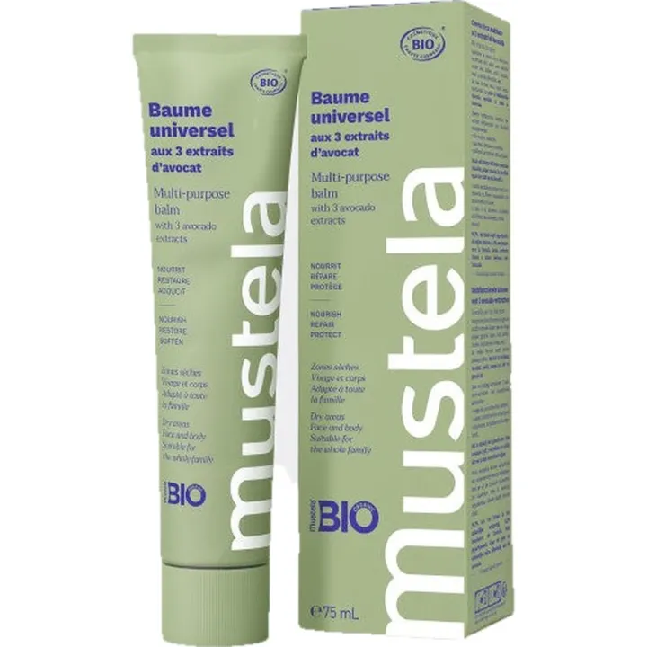 Mustela Bio Универсальный бальзам с 3 экстрактами авокадо, 75 мл
