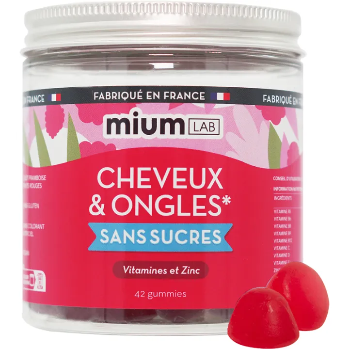 Mium Lab Cheveux et Ongles Sans Sucres 42 gommes