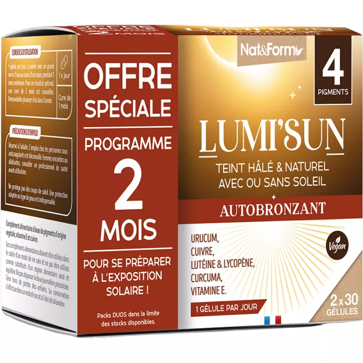 Nat & Form Lumi'Sun Autobronzant en gélules