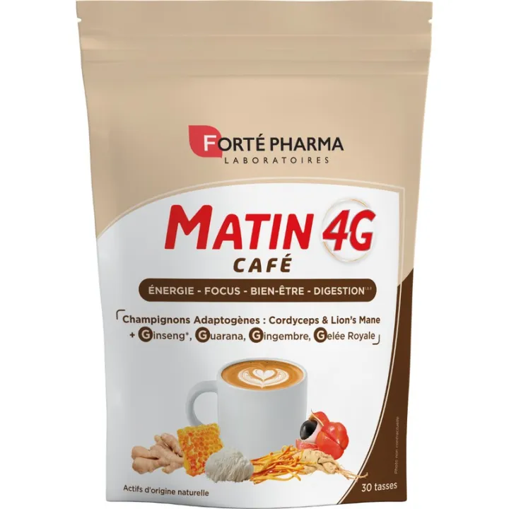 Forté Pharma Matin 4G Bebida en polvo, 30 tazas