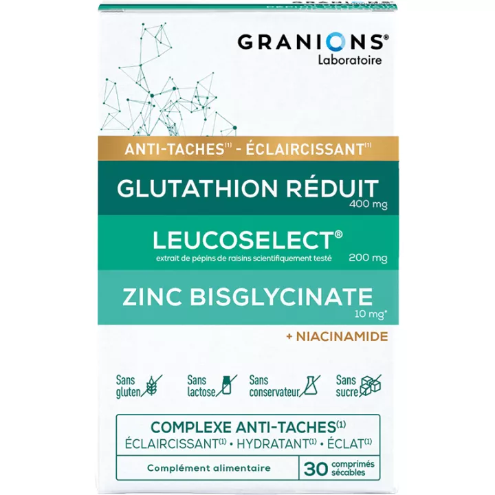 Granions Complexe Anti-Taches Éclaircissant, Hydratant, Éclat 30 comprimés