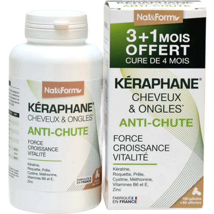 Nat & Form Keraphane 180 Kapseln + 60 Kapseln gratis