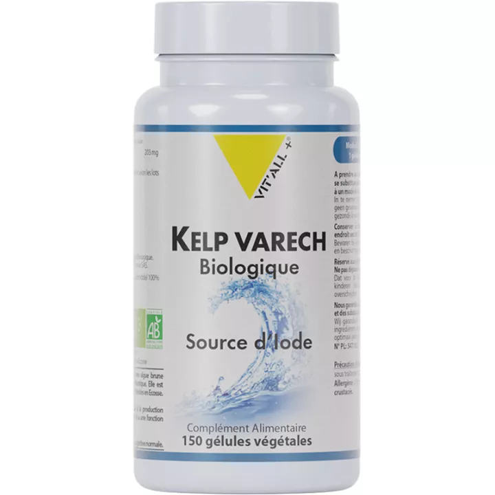 Vitall+ Kelp / Algas orgánicas fuente de yodo 150 Cápsulas
