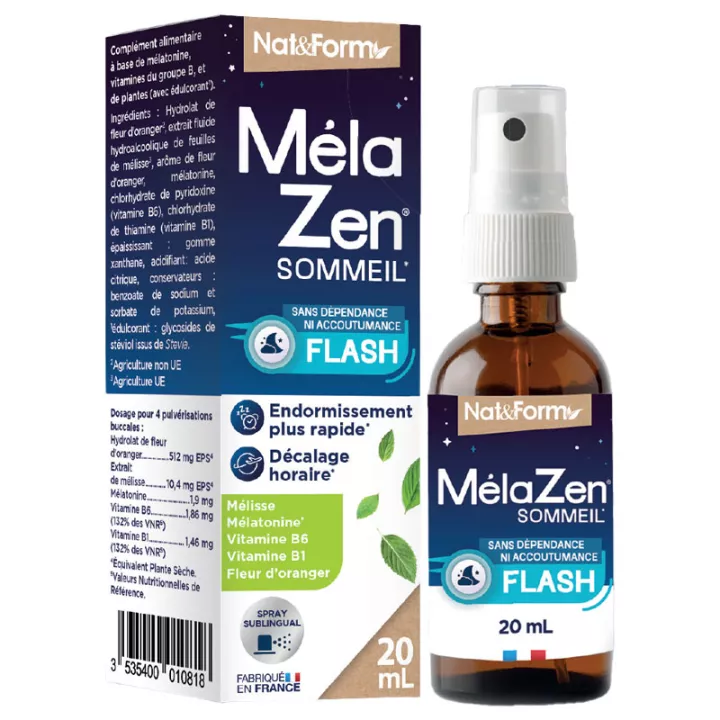 Nat&Form Melazen Flash Slaapspray 20 ml