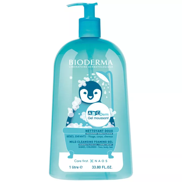 Bioderma ABCDerm schuimende gel Gentle Cleansing 1 liter