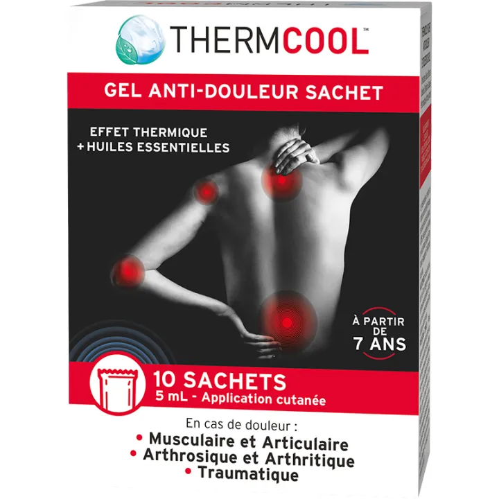 Therm-Cool Joint and Muscle Pain Relief Gel, 10 Pouches