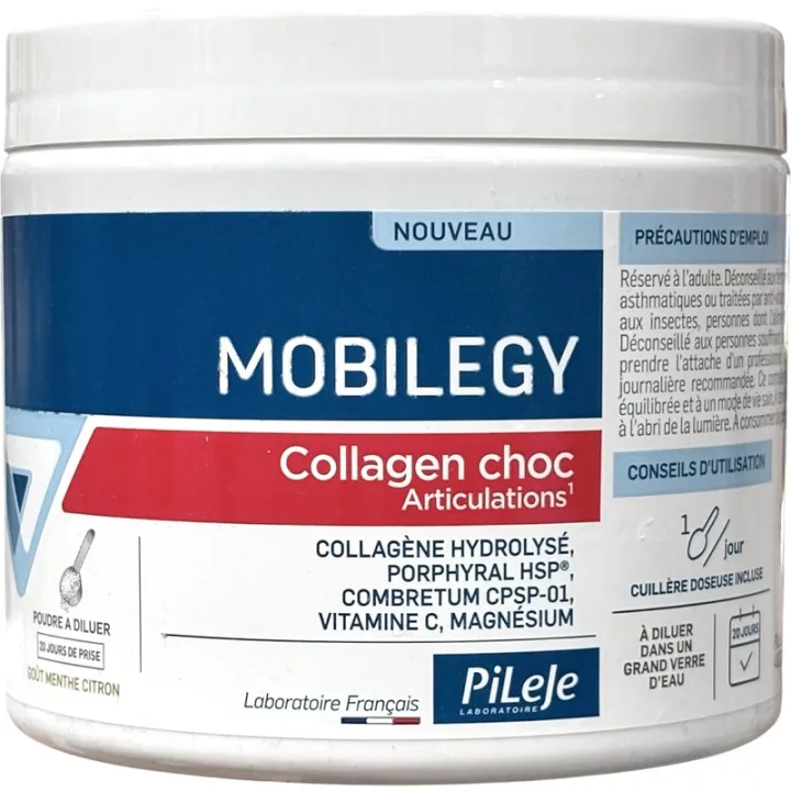 PiLeJe Mobilegy Collagen Choc, порошок со вкусом мяты и лимона, 154 г