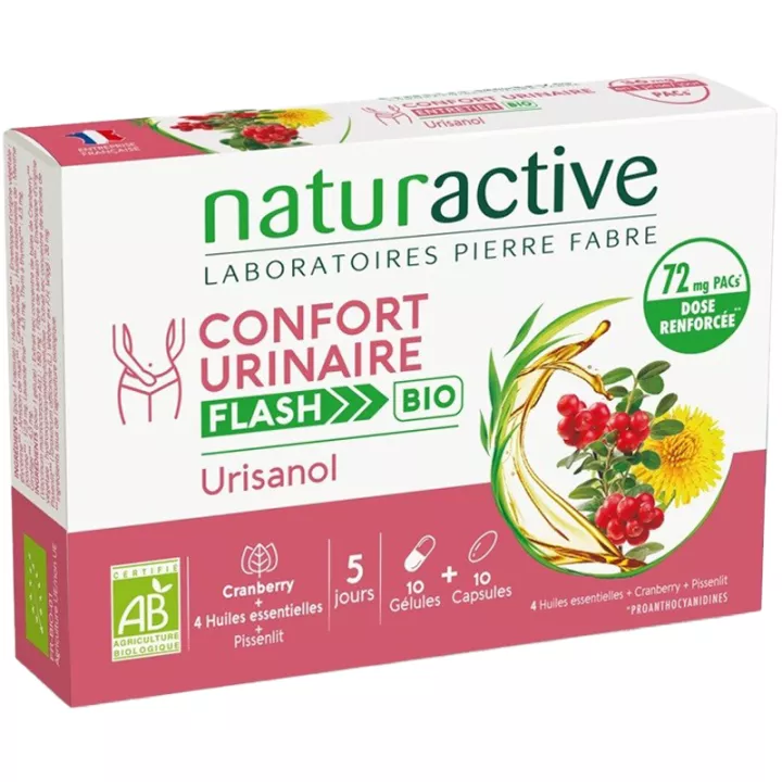 Naturactive Confort Urinaire Flash Bio Urisanol 10 капсул + 10 капсул