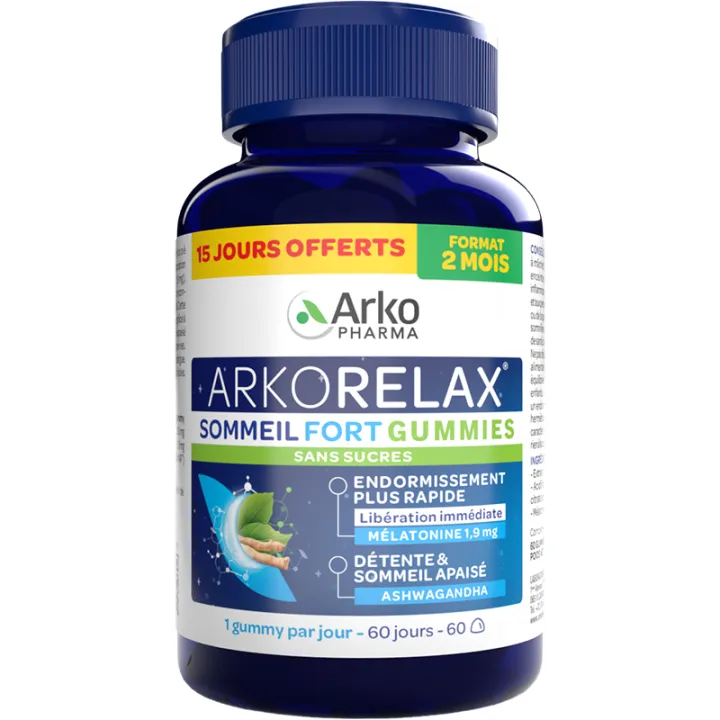 Arkorelax Sommeil Fort Gummies