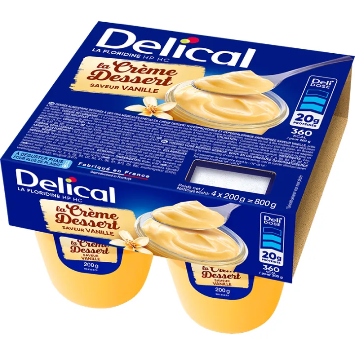 Delical Crème Dessert HP HC La Floridine 4x200g