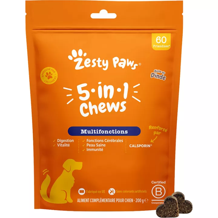 Zesty Paws Multifunctionele 5-in-1 Hond 60 traktaties