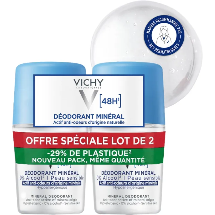 Vichy Deodorante minerale senza sali di alluminio 48h Roll-On 50 ml