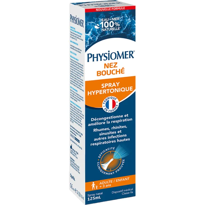 Physiomer Spray Nasal Hipertónico para Nariz Entupido 125 ml