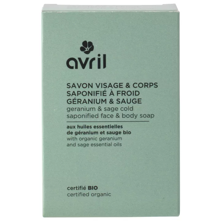 Avril Organic Face &amp; Body Soap Geranium Sage