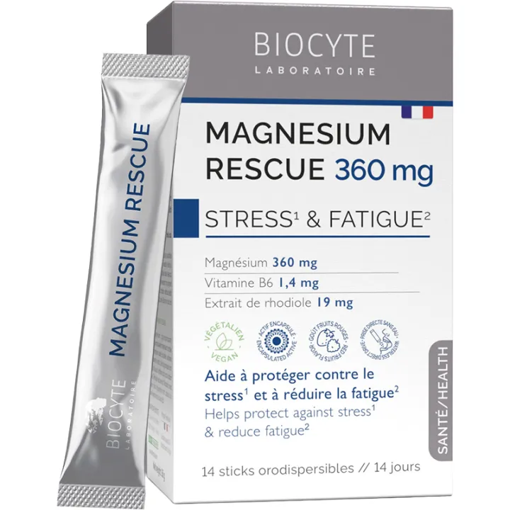 Biocyte Magnesio Rescate 360mg Polvo 14 Barritas 