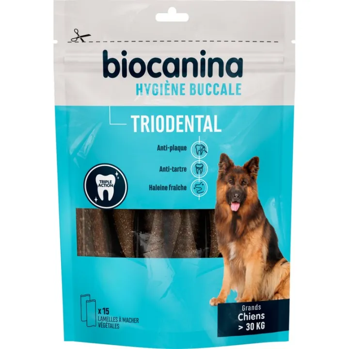 Biocanina Triodental Chiens Hygiène Buccale 15 lamelles