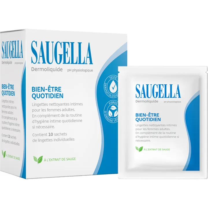 Saugella Dermoliquide Intieme Reinigingsdoekjes 15 doekjes