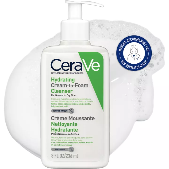 CeraVe Moisturizing Foaming Cleansing Cream