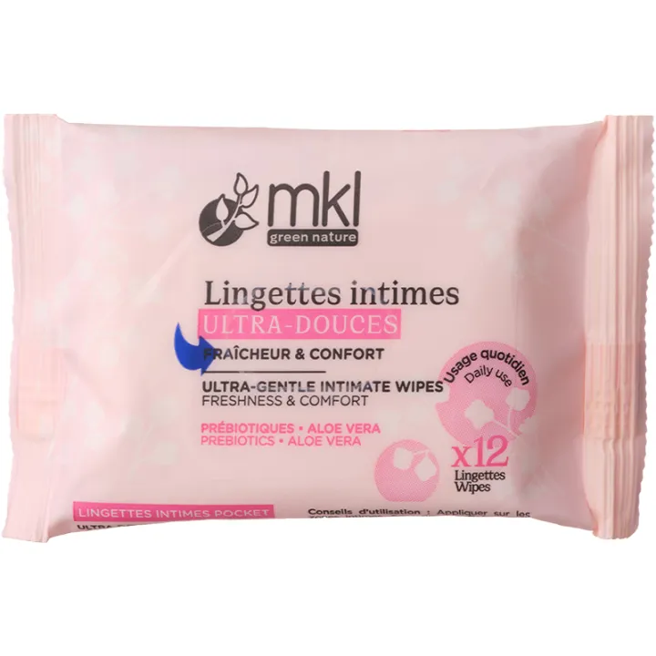 Ultra-sanfte Intimpflegetücher, 12er-Pack, MKL Green Nature