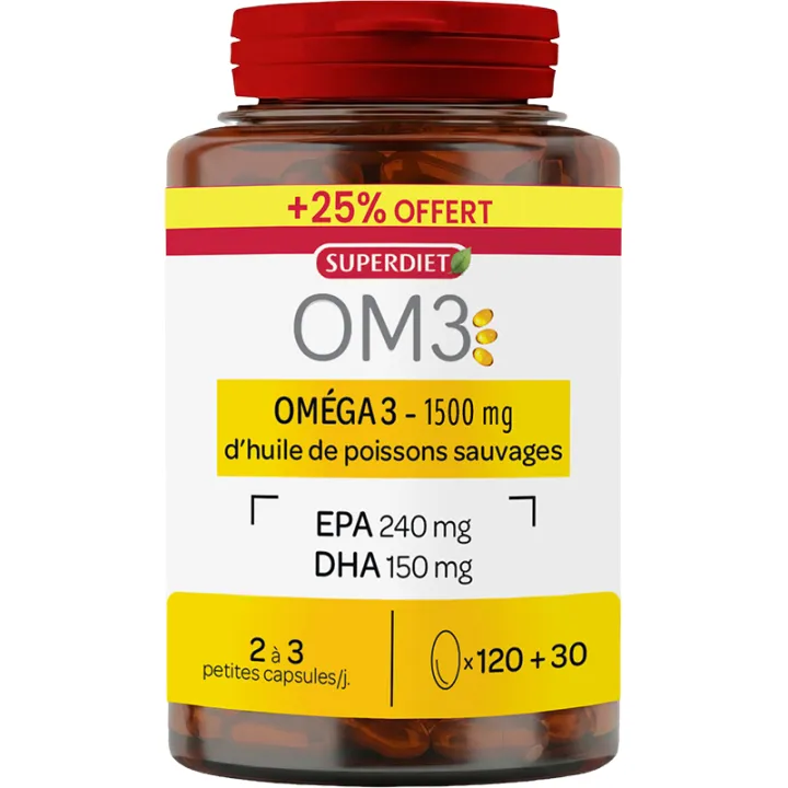 OM3 Olio di pesce selvatico ricco di Omega-3 in capsule