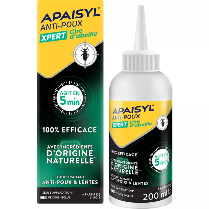 Apaisyl Xpert Bijenwas Lotion tegen luizen en neten