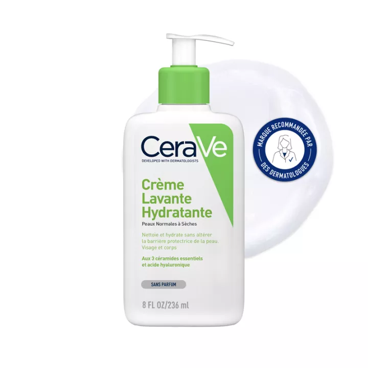 CeraVe Hydraterende Crème Wash Gezicht & Lichaam Normale tot Droge Huid