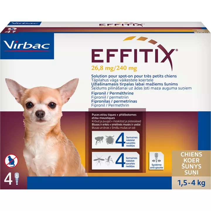 Effitix Spot On Pipettes Antiparasitaires Externe Chien
