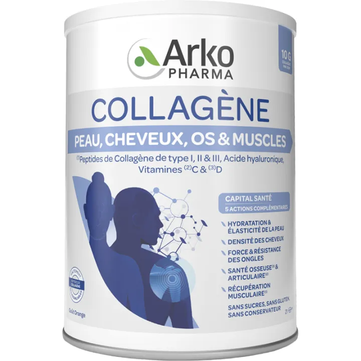 Collagène Peau Cheveux Os & Muscles Arkopharma 260 g