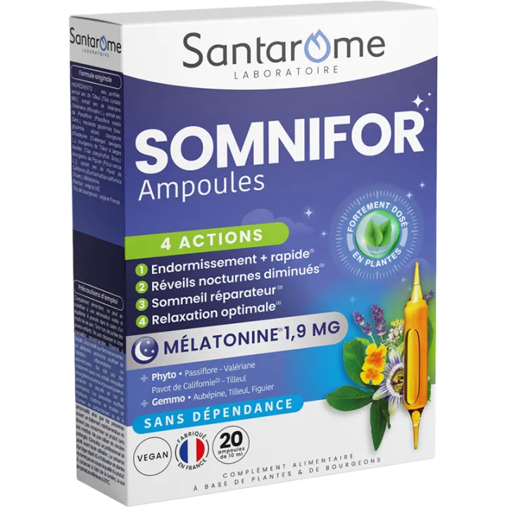 Santarome Somnifor 4 Actions Melatonin 1.9 mg 20 phials 