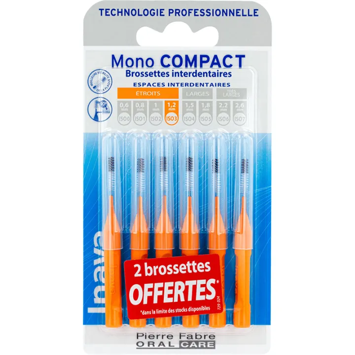 Inava Mono Compact Escovas interdentais 1,2 mm